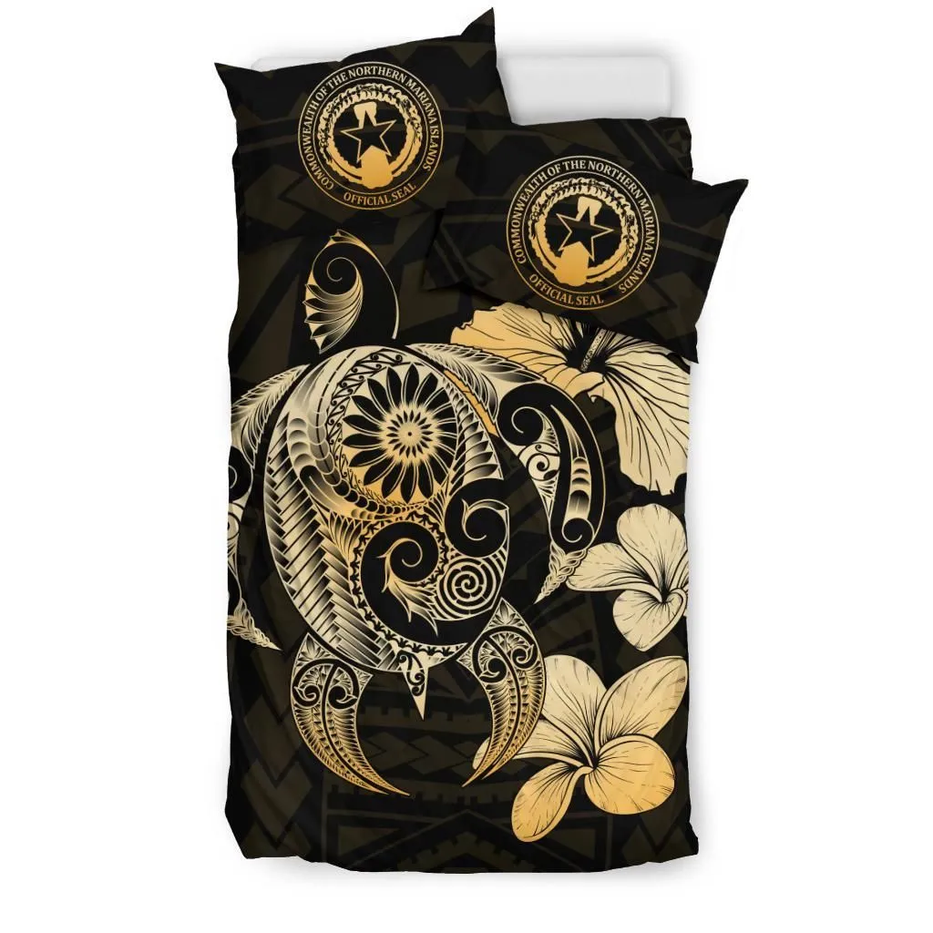 FamilyGater Bedding Set - Cover and Pillow Cases Northern Mariana Islands Hibiscus Plumeria Mix Polynesian Turtle J1