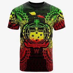 Samoa All Samoa Coat Of Arms Map Polynesian Tattoo Reggae Unisex 3D T-Shirt All Over Print ONCJJ