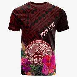 American Samoa Personalised T-Shirt - Coat Of Arm With Polynesian Patterns - BN25
