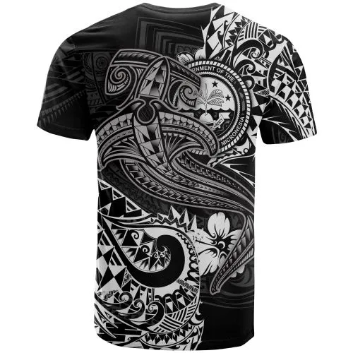 FSM T-Shirt  - White Shark Polynesian Tattoo