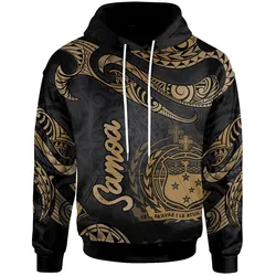 Samoa Polynesian Hoodie - Poly Tattoo Gold Version