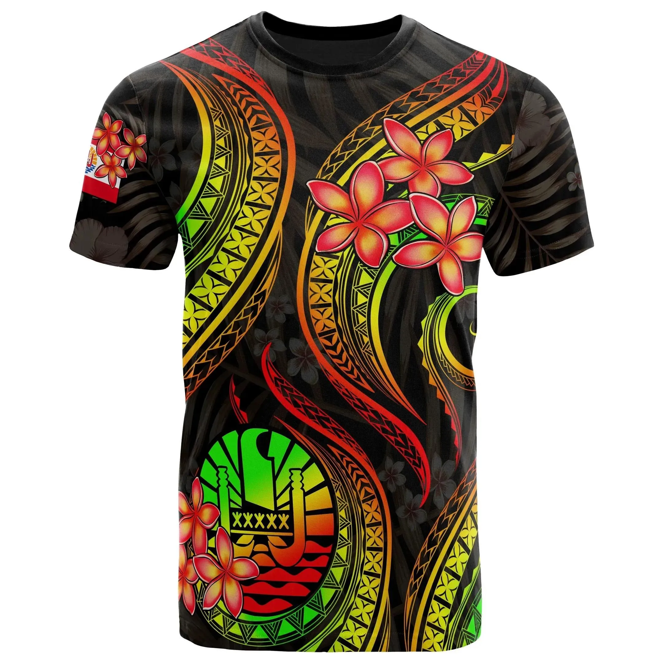 Tahiti Polynesian T-Shirt - Reggae Plumeria - BN11