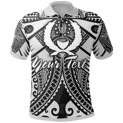 Pohnpei Custom Personalised Polo Shirt - White Seal with Polynesian Tattoo