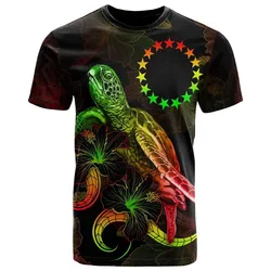 Alohawaii T-Shirt - Tee Cook Islands Polynesian - Turtle With Blooming Hibiscus Reggae - BN22