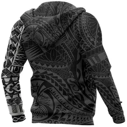 Alohawaii Clothing - Hoodie Polynesian Tattoo Style - White A7