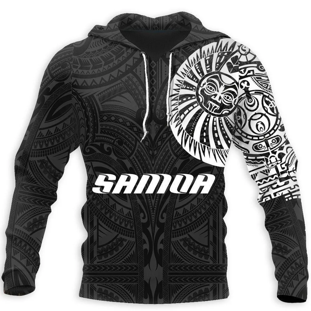 Samoa Tattoo Tiki Ancestors All Over Hoodie Bt05