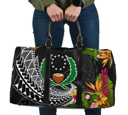 Pohnpei State Travel Bag - Custom Personalised Seal Spiral Polynesian Patterns