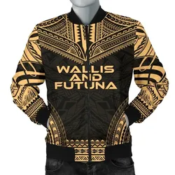 FamilyGater Jacket - Bomber Jacket Wallis And Futuna Polynesian Chief - Gold Version - Bn10