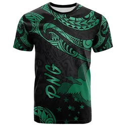 Papua New Guinea Polynesian T shirt - Poly Tattoo Green Version