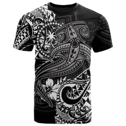 Chuuk T Shirt  - White Shark Polynesian Tattoo