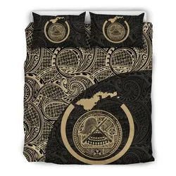 Map American Samoa Bedding Set Coat Of Arm Map Polynesian TH7