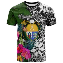 Nauru T-Shirt - Turtle Plumeria Banana Leaf Crest - BN11