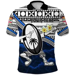 (Custom Personalised) Fiji Rugby Polo Shirt Tapa Cloth Dab Trend Style