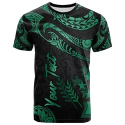 Kosrae Micronesia Custom Personalised T Shirt - Poly Tattoo Green Version