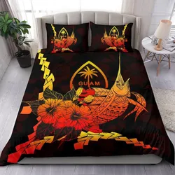 Guam Polynesian Bedding Set - Swordfish With Hibiscus