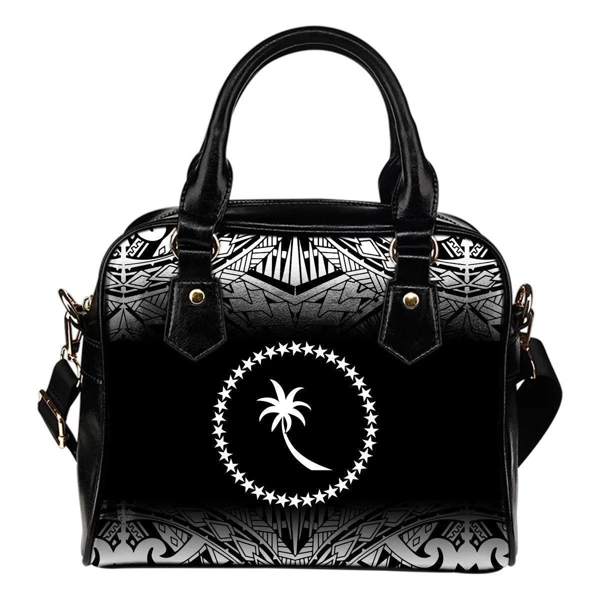 Chuuk Shoulder Handbag - Micronesian Black Fog Style