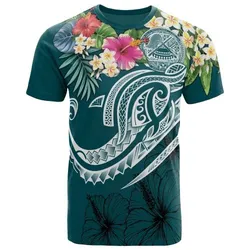 American Samoa Polynesian T-Shirt - Summer Plumeria