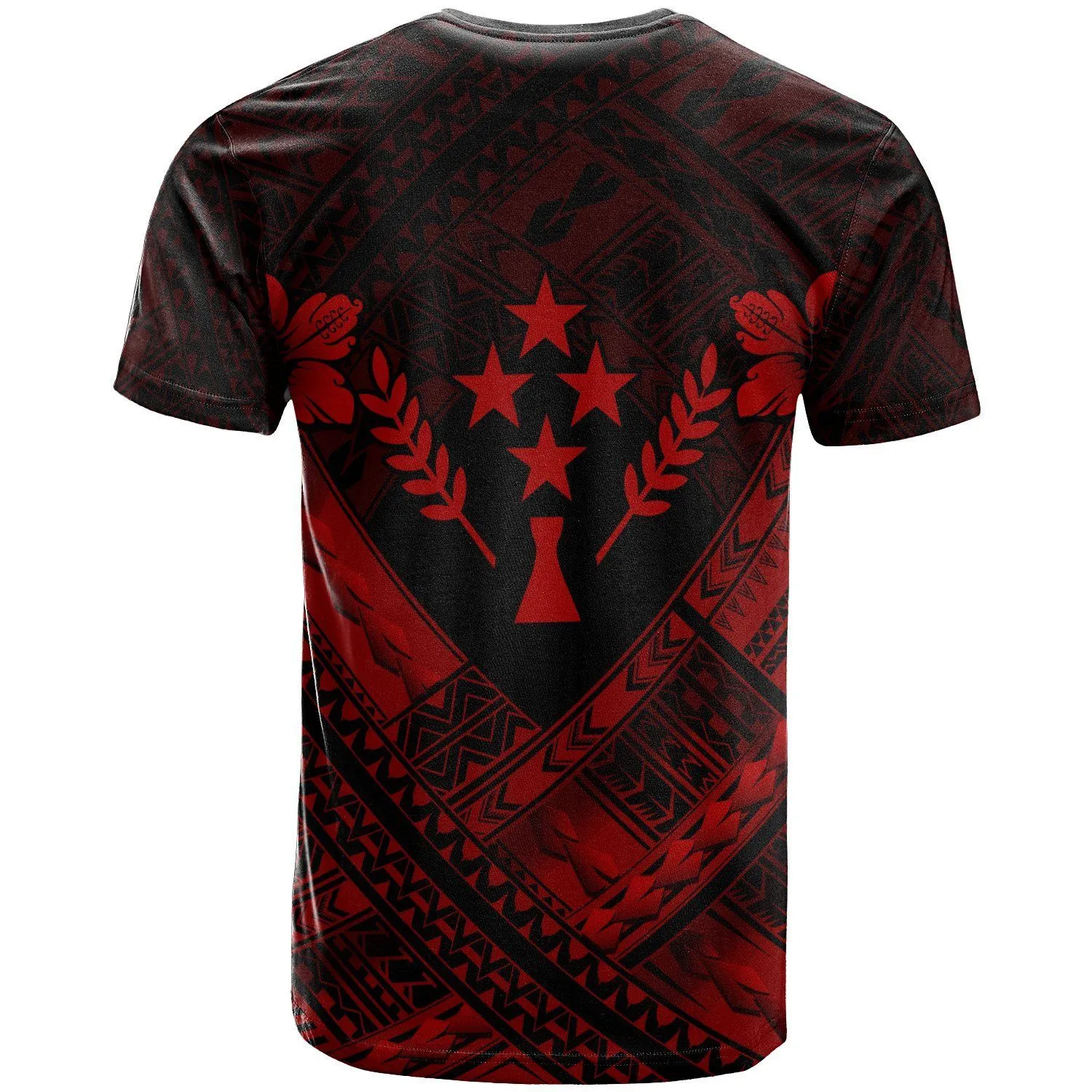 Kosrae Polynesian Custom Personalised T-Shirts - Kosrae Red  Camisole Hibiscus Style - BN18