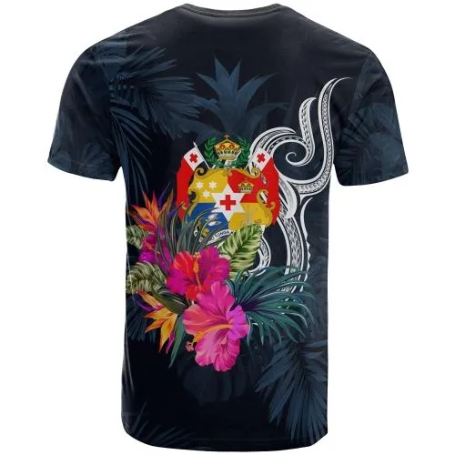 Tonga Polynesian T shirt - Tropical Flower