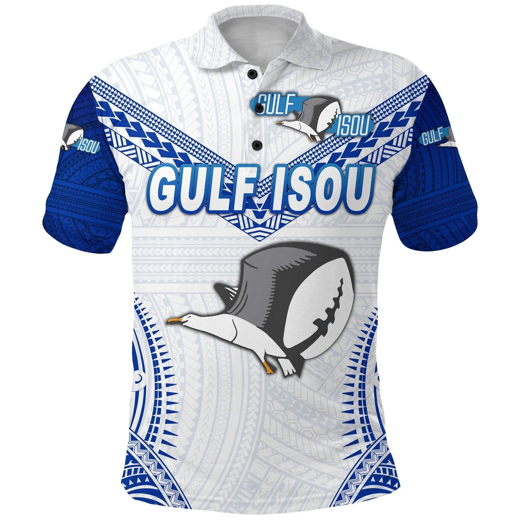 Papua New Guinea PRK Gulf Isou Polo Shirt Rugby Original Style White LT8