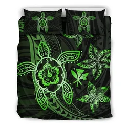 Alohawaii Bedding Set Kanaka Map Hibiscus Plumeria Turtle Art Green Polynesian Bedding Set Ah J1 Dhc1712562Dd