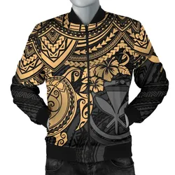 Polynesian Hawaii Bomber Jacket (Men) - Gold Turtle - BN1518