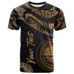 Federated States Of Micronesia Custom Personalised T-Shirt - Poly Tattoo Gold Version