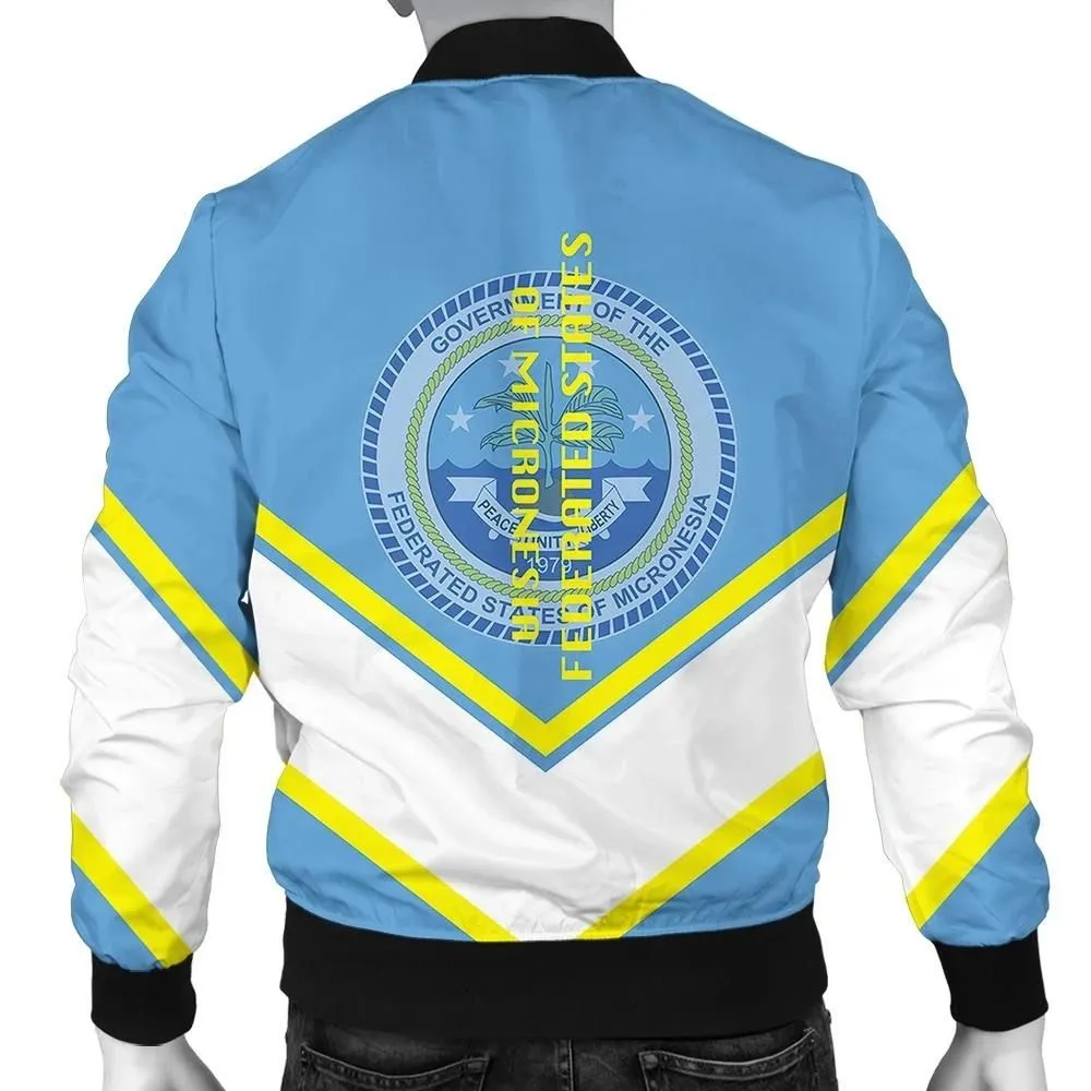 Federated States of Micronesia Coat Of Arms Men Bomber Jacket Lucian Style J5W