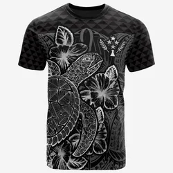 Vibe Hoodie Kosrae T shirt - Kosrae FLag Turtle Hibiscus Black