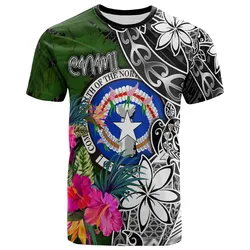 Northern Mariana Islands T-Shirt - Turtle Plumeria Banana Leaf - BN11