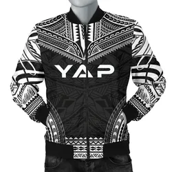 Yap Polynesian Chief Mens Bomber Jacket - Black Version