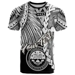 Federated States Of Micronesia Custom Personalised T-Shirt - Tribal Wave Tattoo White
