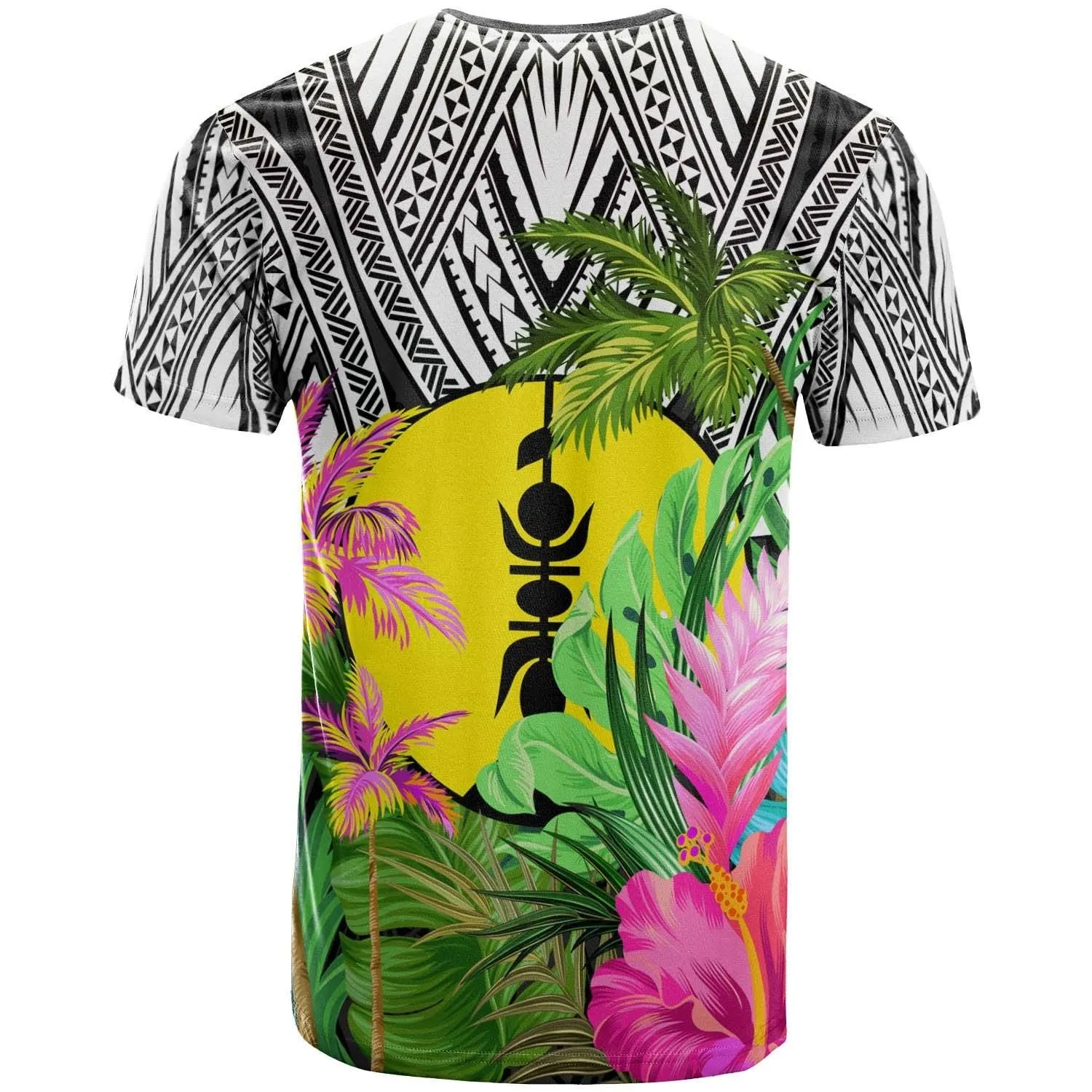 New Caledonia T-Shirt White - Hibiscus Coconut