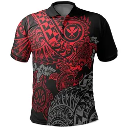 Hawaii Turtle Polo Shirt, Polynesian Tattoo Golf Shirt BN11
