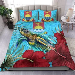 Alohawaii Bedding Set - Kiribati Turtle Hibiscus Ocean Bedding Set A95