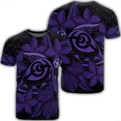 Alohawaii Tee - Hawaiian Turtle Hibiscus Plumeria Kanaka Polynesian T-Shirt Purple - Soft Style - AH - J4R