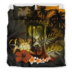 Niue Hibiscus Tree Of Life Hourglass Bedding Set Bedroom Decor
