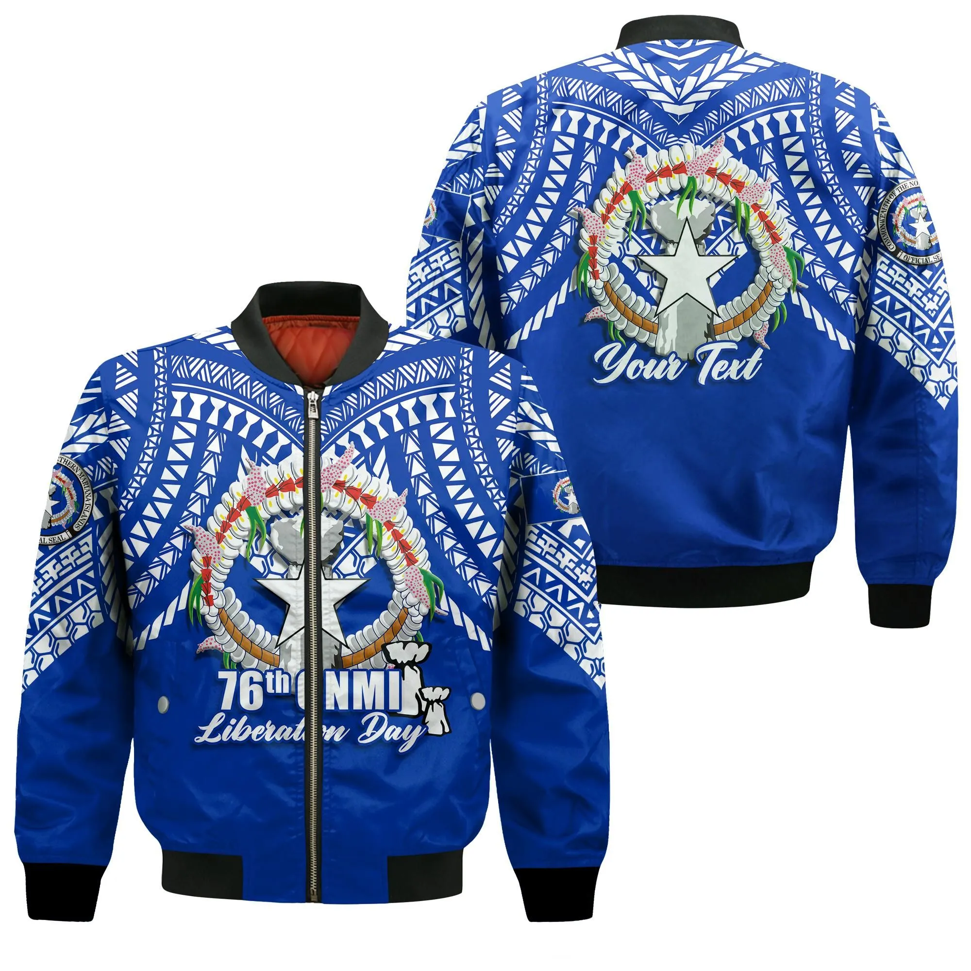 Custom 76th Northern Mariana Islands Liberation Day Bomber Jacket - LT12