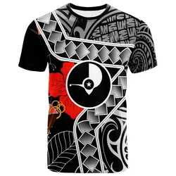 Yap T-Shirt - Hibiscus Ft Polynesian Pattern