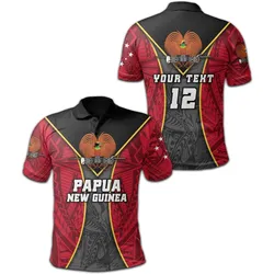 (Custom Personalised) Papua New Guinea Rugby Polo Shirt Style Gown