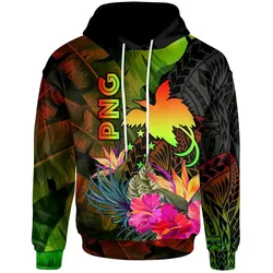 Alohawaii Clothing - Hoodie Papua New Guinea Polynesian - Hibiscus and Banana Leaves - BN15