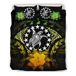 Cook Islands Reggae  Hibiscus Bedding Set Bedroom Decor