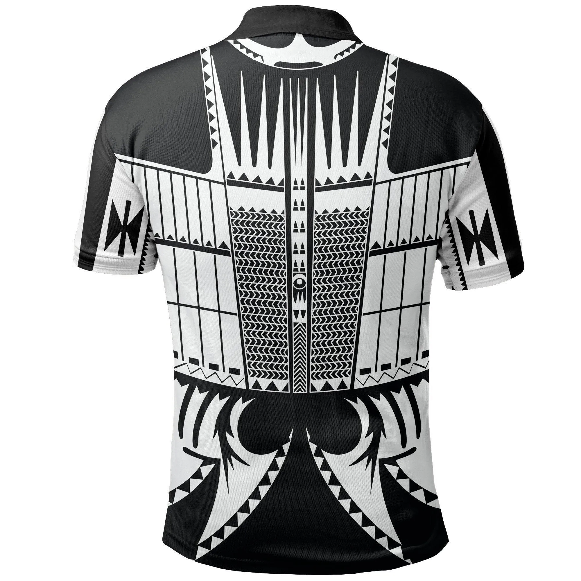 Warrior Yap Tattoo Polo Shirt White