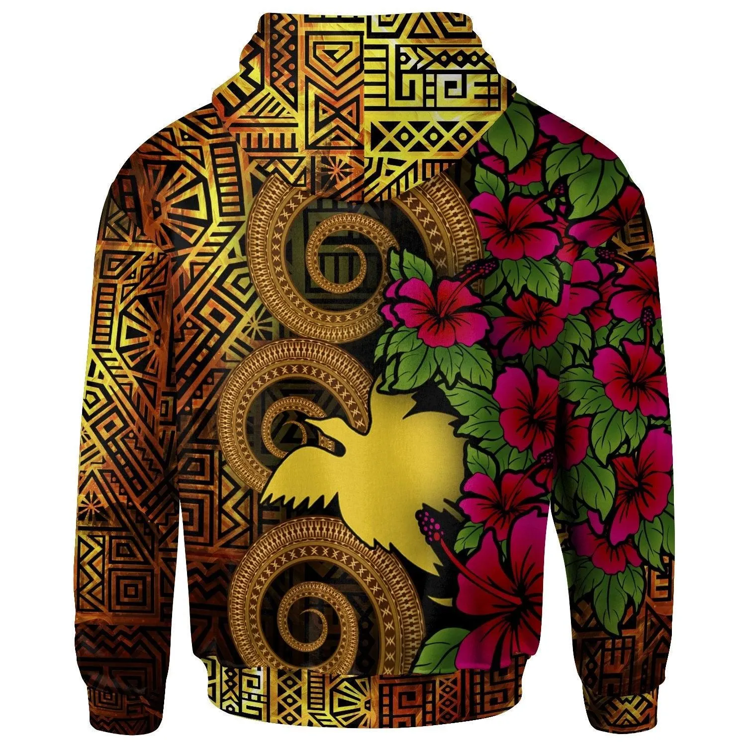 Papua New Guinea Polynesian Hoodie - Hibiscus Vintage