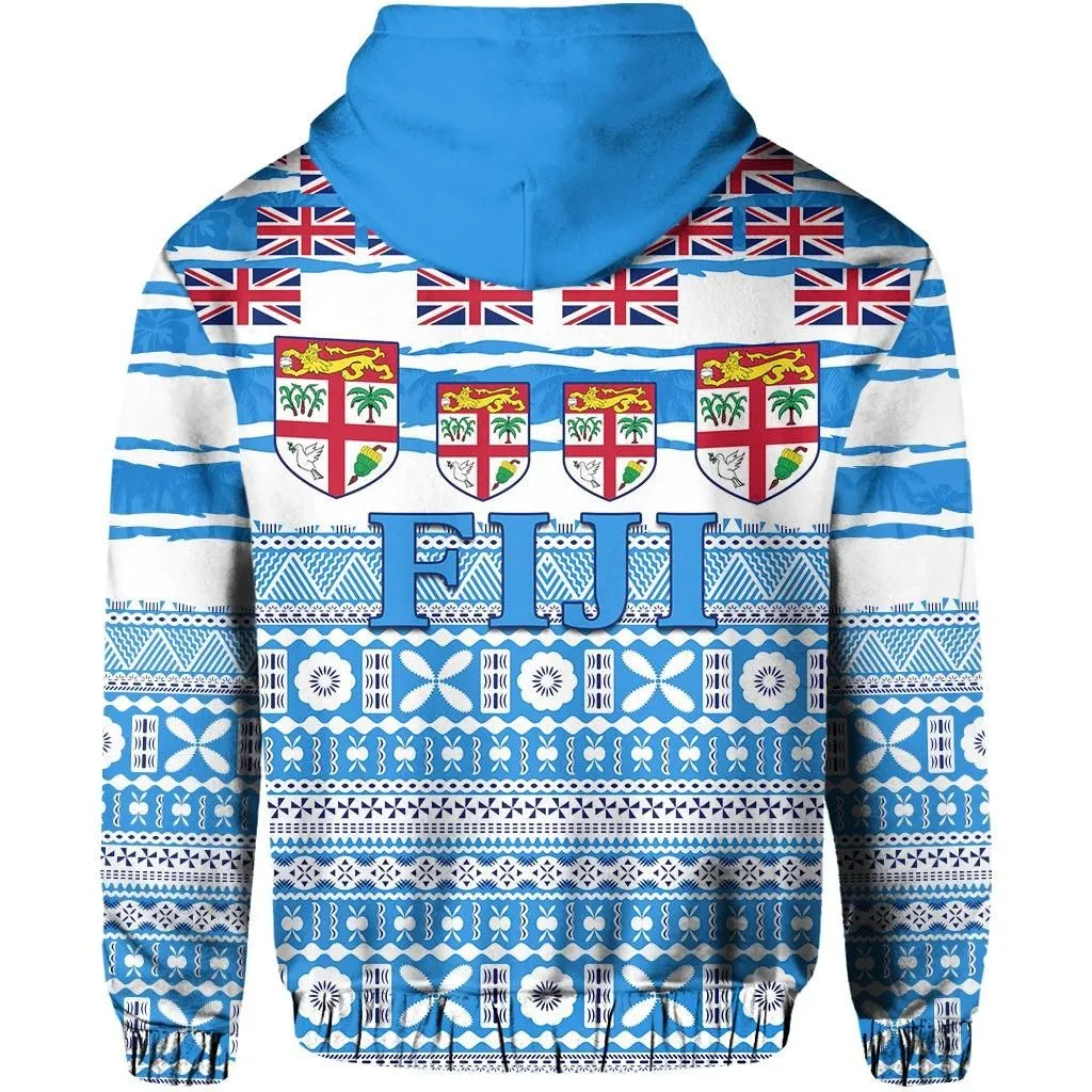 Fiji Polynesian Hoodie Fijian Tropical Flowers LT13