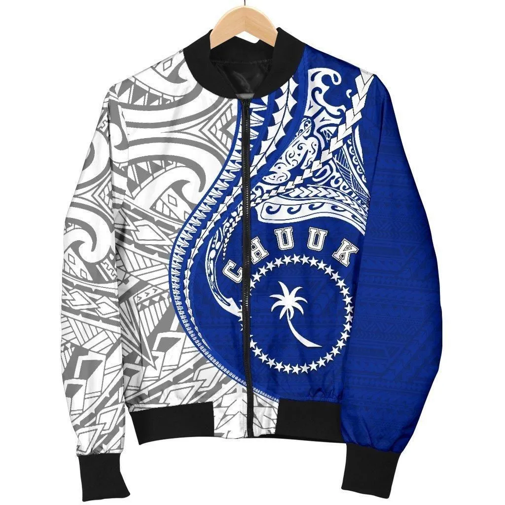 Chuuk Mens Bomber Jacket Kanaloa Tatau Gen FM
