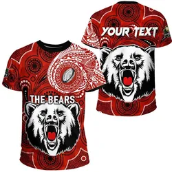 Vibe Hoodie Clothing - (Custom) North Sydney Bears Polynesian Tattoo Style T Shirt