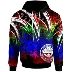 Federated States Of Micronesia Hoodie - Tropical Leaf Rainbow Color