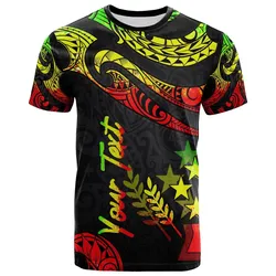 Kosrae Micronesia Custom Personalised T-Shirt - Poly Tattoo Reggae Version
