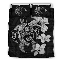 Alohawaii Bedding Set Hibiscus Plumeria Mix Polynesian Gray Turtle Bedding Set Ah J1 Dhc1712736Dd